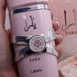 Lattafa Yara Pink Perfume with Silver Accents